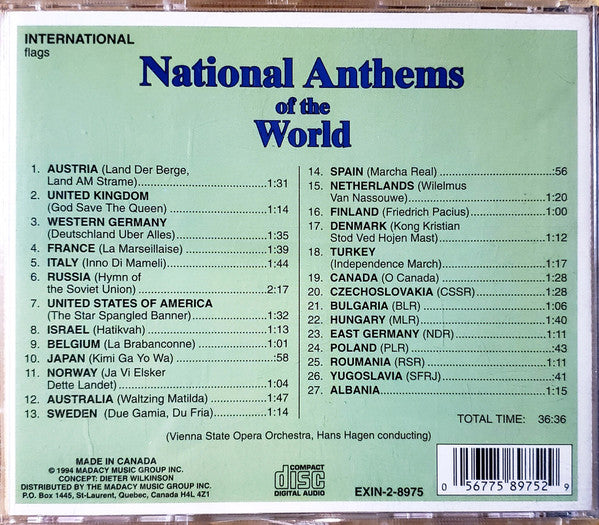 Orchester Der Wiener Staatsoper : National Anthems Of The World (CD, Album)