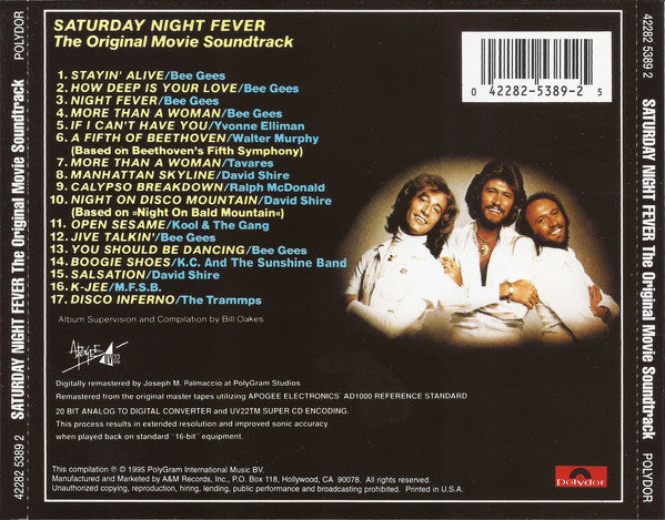 Various : Saturday Night Fever (The Original Movie Sound Track) (CD, Album, Comp, RE, RM, PMD)