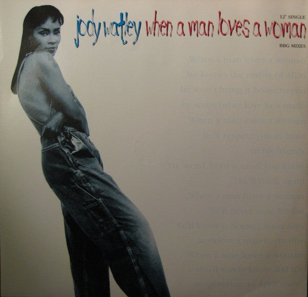 Jody Watley : When A Man Loves A Woman (BBG Mixes) (12", Single)