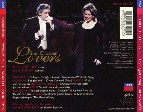 Plácido Domingo*, Renée Fleming, Chicago Symphony Orchestra, Daniel Barenboim : Star Crossed Lovers (CD, Album, Club)