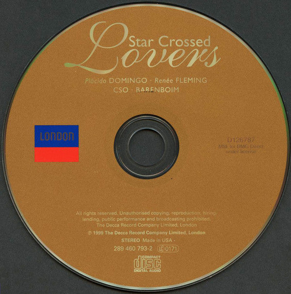 Plácido Domingo*, Renée Fleming, Chicago Symphony Orchestra, Daniel Barenboim : Star Crossed Lovers (CD, Album, Club)