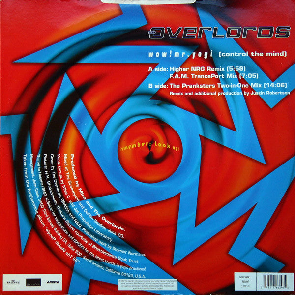 The Overlords : Wow! Mr. Yogi (Control The Mind) (12")