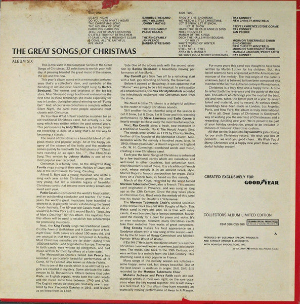Various : The Great Songs Of Christmas Album Six (LP, Album, Comp, Ltd)