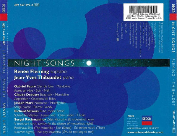Renée Fleming ,  Jean-Yves Thibaudet : Night Songs (CD, Album, Club)