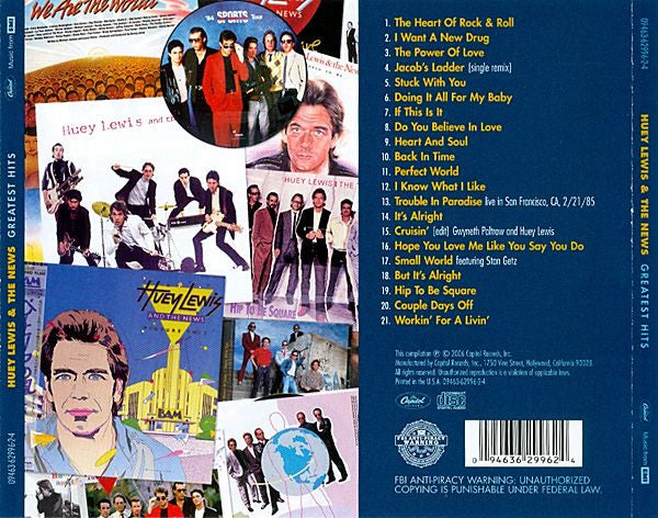 Huey Lewis & The News : Greatest Hits (CD, Comp, Cin)