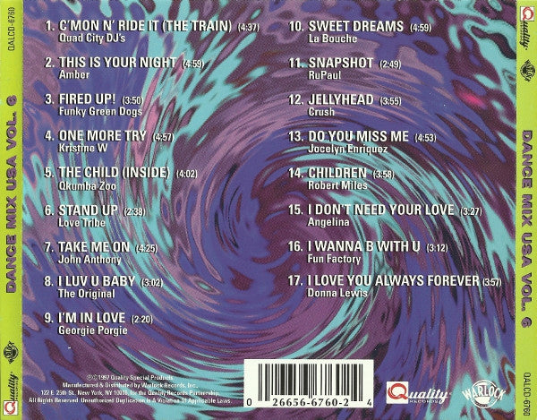Various : Dance Mix USA Vol. 6 (CD, Mixed)