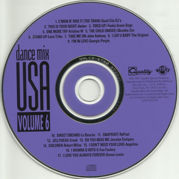 Various : Dance Mix USA Vol. 6 (CD, Mixed)