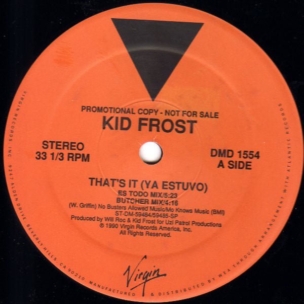Kid Frost : That's It (Ya Estuvo) (12", Promo)