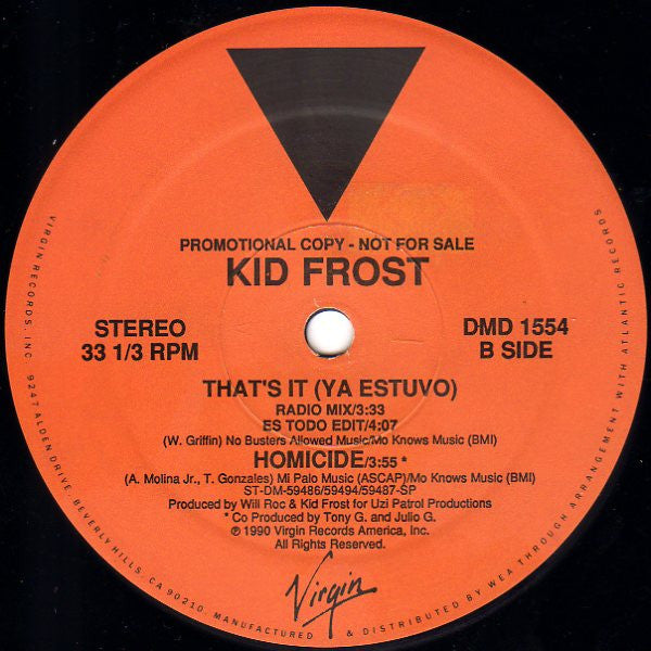 Kid Frost : That's It (Ya Estuvo) (12", Promo)