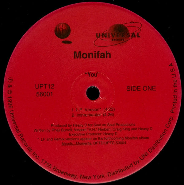 Monifah : You (12", Single)