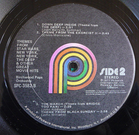 The Birchwood Pops Orchestra : Themes From Star Wars, New York, New York, The Deep & Other Great Movie Hits (LP)