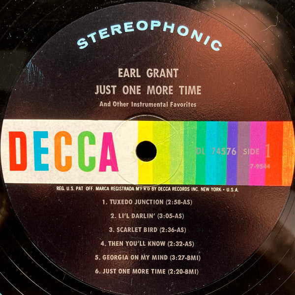 Earl Grant : Just One More Time And Other Instrumental Favorites (LP, Album)