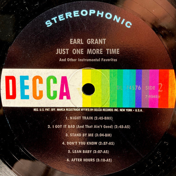 Earl Grant : Just One More Time And Other Instrumental Favorites (LP, Album)