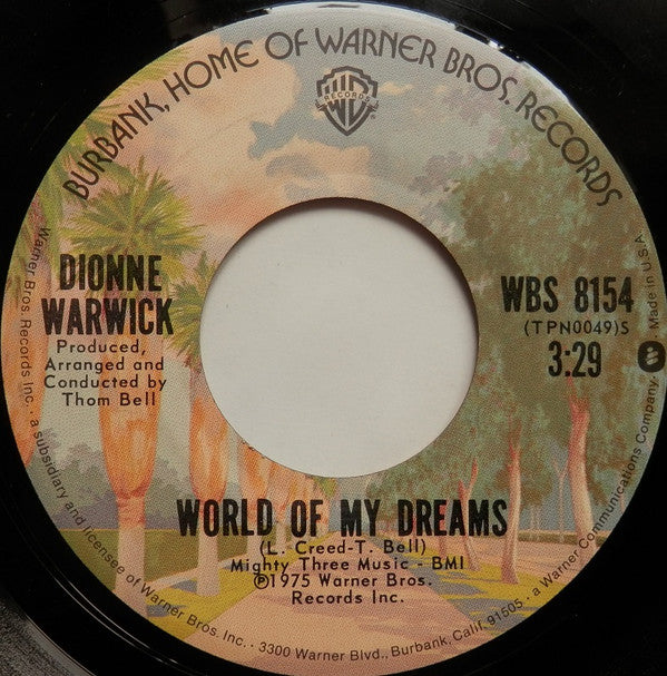 Dionne Warwick : Once You Hit The Road / World Of My Dreams (7")