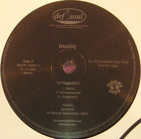 Musiq Soulchild : Forthenight (12", Promo)