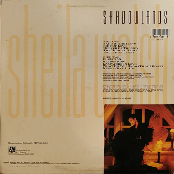 Sheila Walsh : Shadowlands (LP, Album)