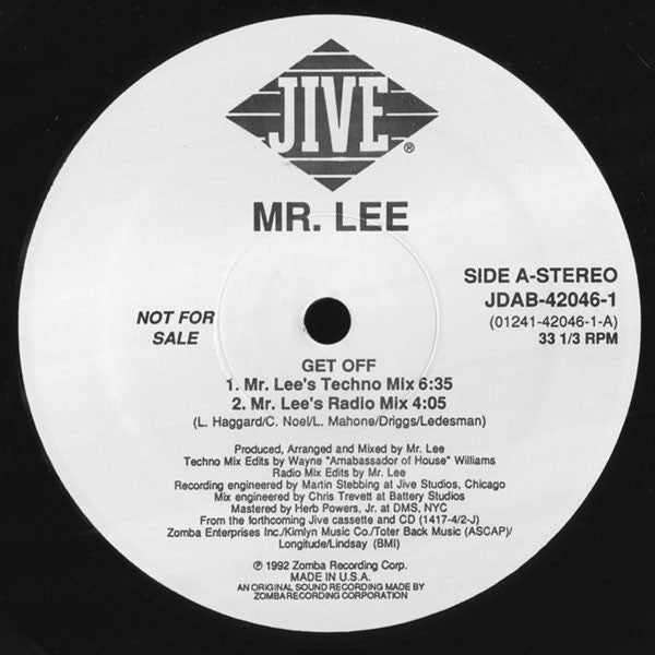 Mr. Lee : Get Off (12", Promo)