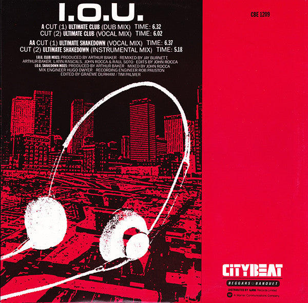 Freeez Featuring John Rocca : I.O.U. (The Ultimate Mixes '87) (12", Single)