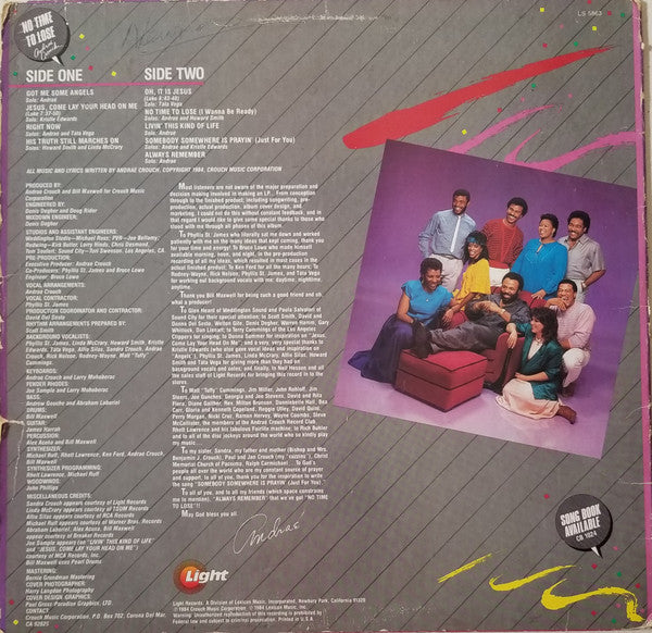 Andraé Crouch : No Time To Lose (LP, Album)