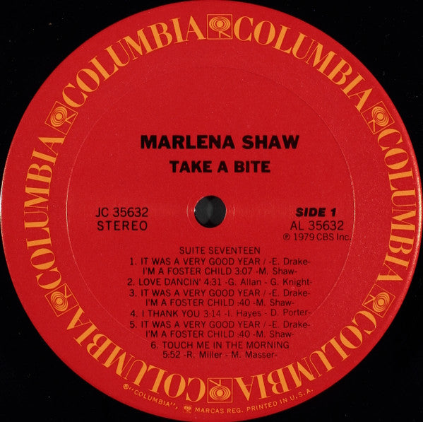 Marlena Shaw : Take A Bite (LP, Album, P/Mixed)