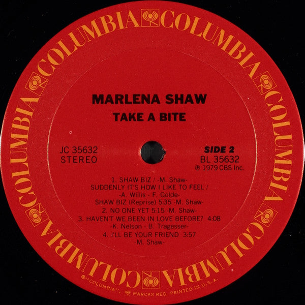 Marlena Shaw : Take A Bite (LP, Album, P/Mixed)