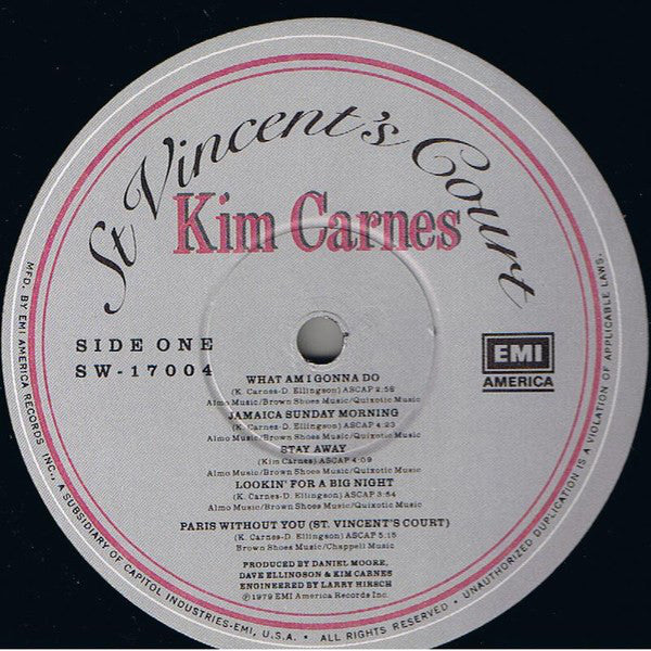 Kim Carnes : St Vincent's Court (LP, Album, Los)