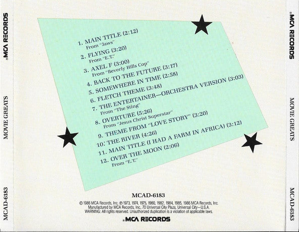 Various : Movie Greats (CD, Comp)