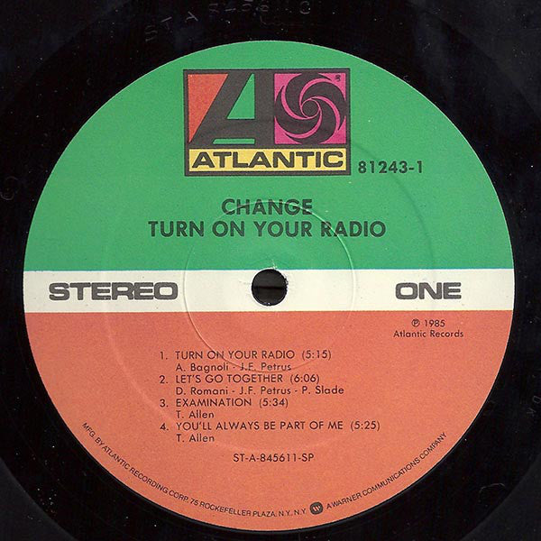 Change : Turn On Your Radio (LP, Album)