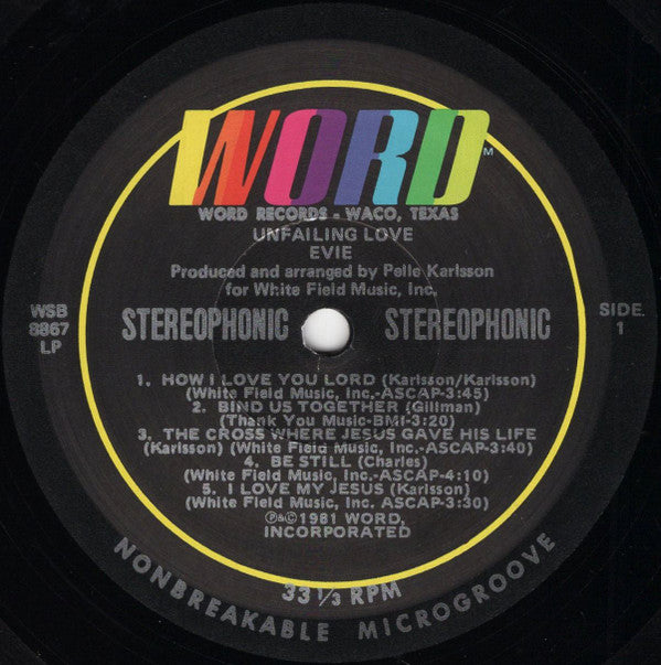 Evie (2) : Unfailing Love (LP)