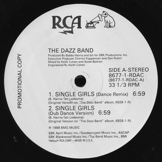 Dazz Band : Single Girls (12", Promo)