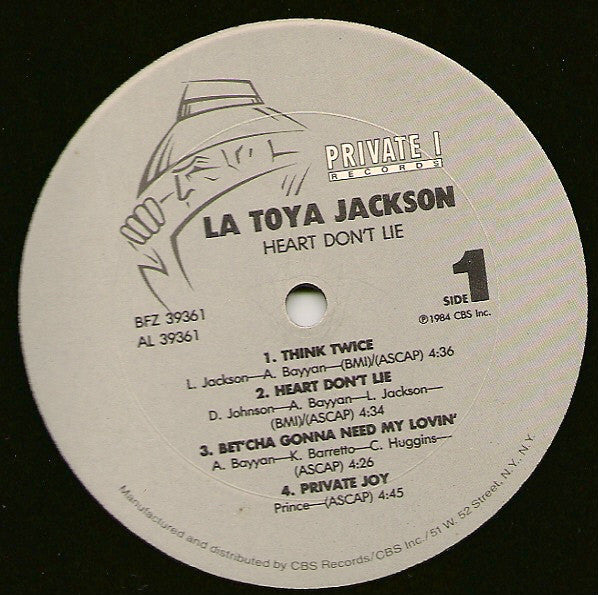 La Toya Jackson : Heart Don't Lie (LP, Album)