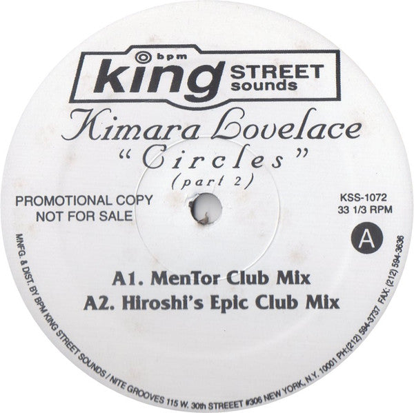 Kimara Lovelace : Circles (Part 2) (12", Promo)