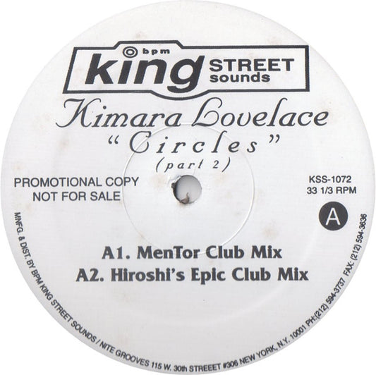Kimara Lovelace : Circles (Part 2) (12", Promo)