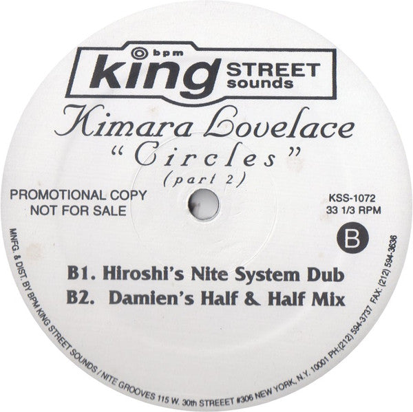 Kimara Lovelace : Circles (Part 2) (12", Promo)