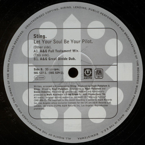 Sting : Let Your Soul Be Your Pilot (The A & G Division Mixes) (2x12", Ltd)