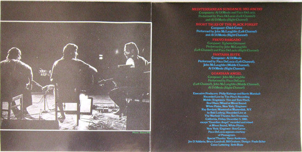 John McLaughlin / Al Di Meola / Paco De Lucía : Friday Night In San Francisco (CD, Album, RE)