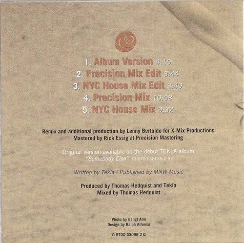 Tekla : Somebody Else (CD, Single)