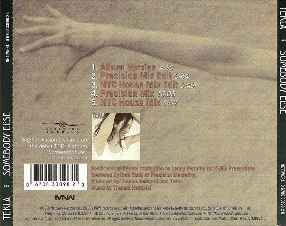 Tekla : Somebody Else (CD, Single)