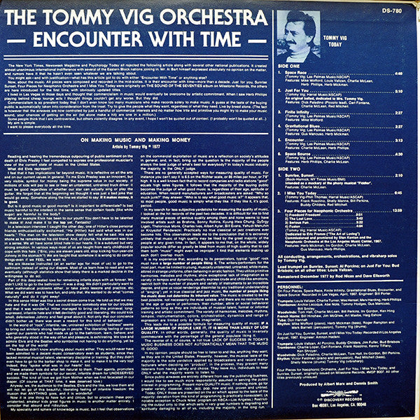 The Tommy Vig Orchestra : Encounter With Time (LP, Album, RM)