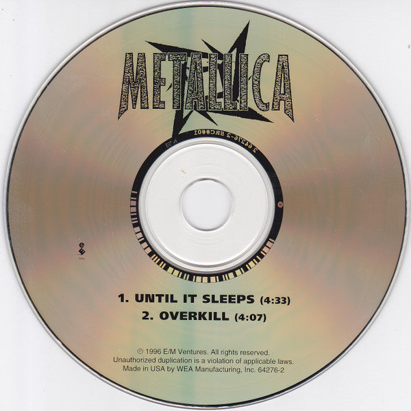 Metallica : Until It Sleeps (CD, Single, Sli)