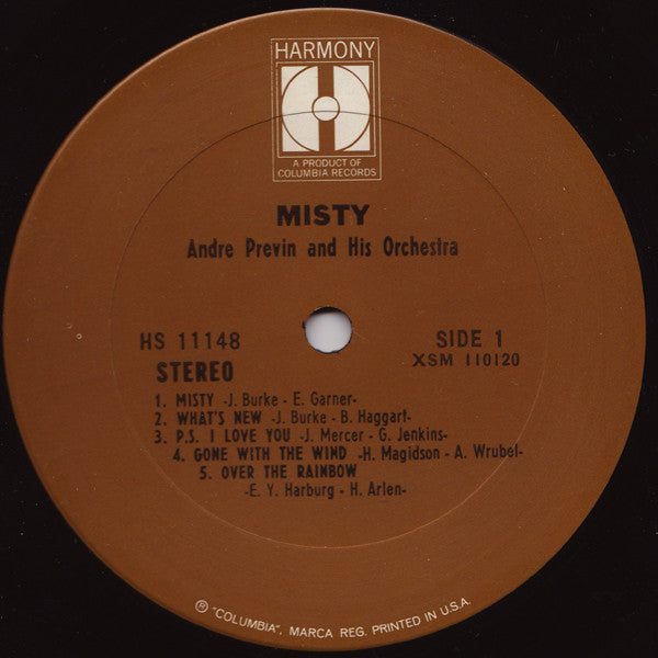 André Previn And His Orchestra : Misty (LP, Album)