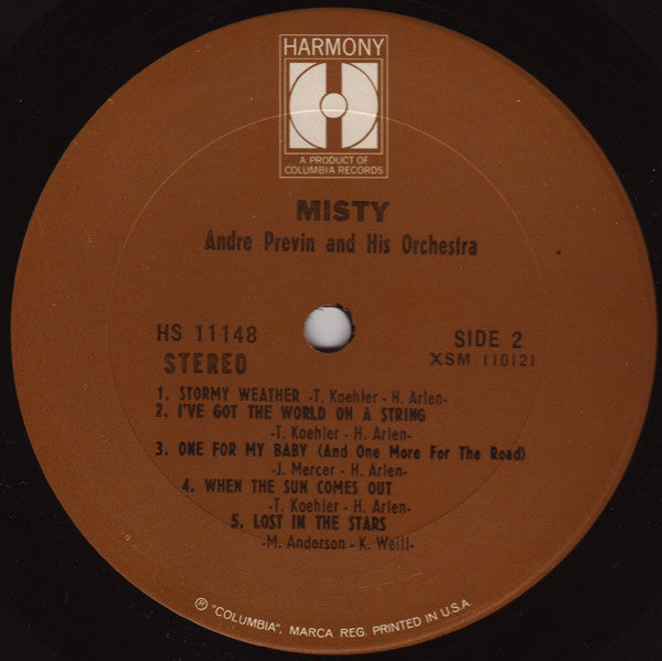 André Previn And His Orchestra : Misty (LP, Album)
