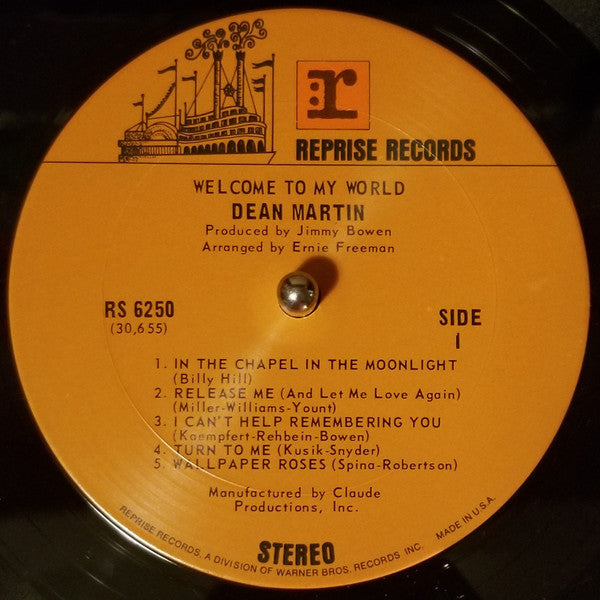 Dean Martin : Welcome To My World (LP, Album, RE)