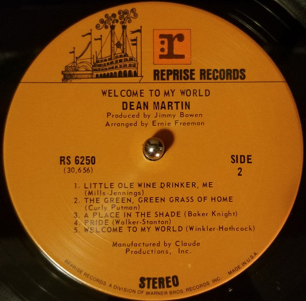 Dean Martin : Welcome To My World (LP, Album, RE)