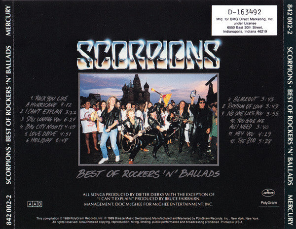 Scorpions : Best Of Rockers 'N' Ballads (CD, Comp, Club)