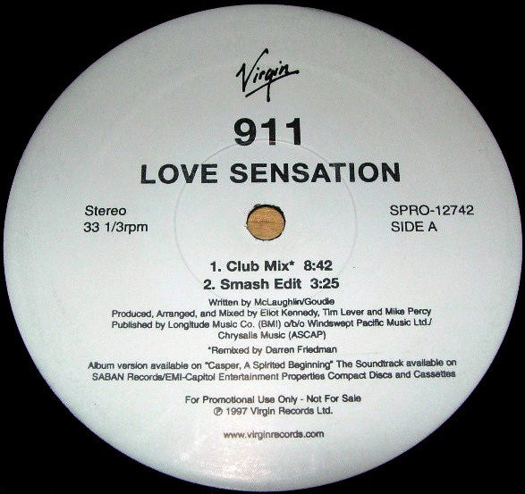 911 (4) : Love Sensation (12", Promo)