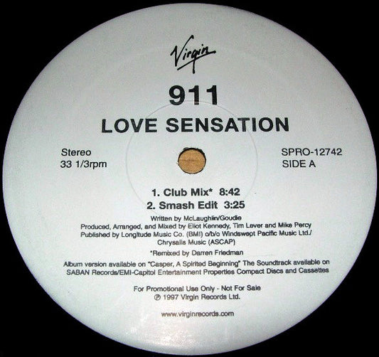 911 (4) : Love Sensation (12", Promo)