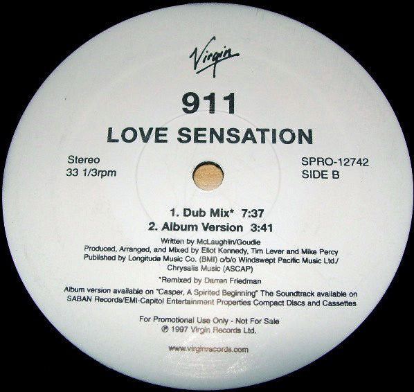 911 (4) : Love Sensation (12", Promo)