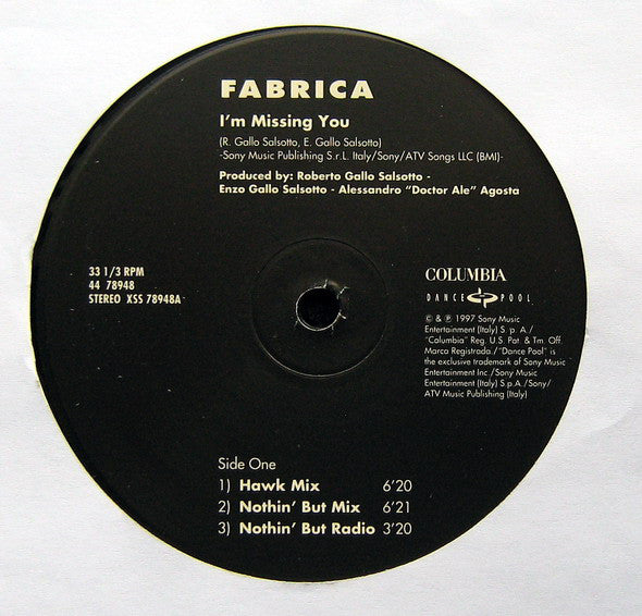 Fabrica : I'm Missing You (12")