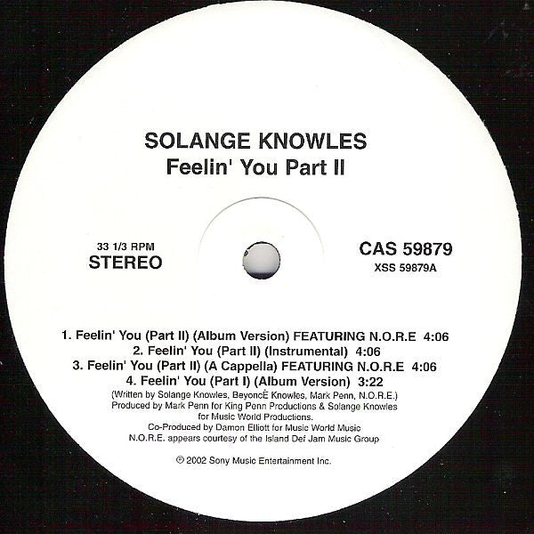 Solange (2) : Feelin' You Part II / Dance With You (12")